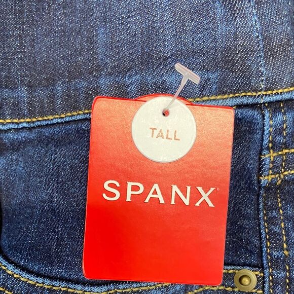 NWT SPANX Midnight Shade Flare Jeans size Small Tall - Picture 3 of 8